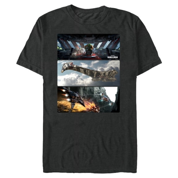 Star Wars The Mandalorian Season 3 Pirate Battle Concept Art - Short Sleeve Blended T-Shirt for Adults - Customized-Dark Heather