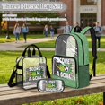 thumbnail image 2 of ZUXONGSY Green Soccer Print 3-in-1 Clear Backpack Set with Mesh Side Pockets, Transparent Bookbag, Lunch Bag & Pencil Case, See Through Bags for School, Stadium, Travel, 2 of 5