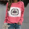 thumbnail image 1 of Qiopertar Femmes Décontracté Manches Longues Col Rond Hauts Chemises Amples Blouse Imprimé Saint-Valentin Chandail en Molleton Graphique Liquidation Livraison Gratuite à Moins de 5$ jusqu'à 90 % de Réduction, 1 of 4