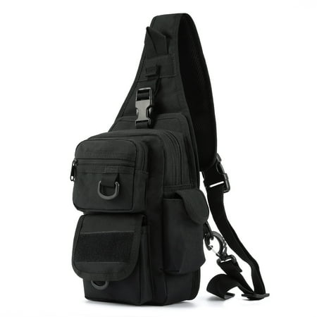 Barbarians Tactical Sling Bag Pack With Pistol Holster Military Shoulder Satchel Range Daypack Backpack