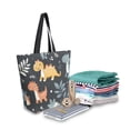 thumbnail image 2 of FORMRS Womens Canvas Tote Bag with Zipper Inner Pocket Shoulder Handbag, Orange Dinosaur, 2 of 7