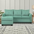 thumbnail image 2 of Saltoro Sherpi Contemporary Sectional Sofa With Reversible Chaise , Teal Green, 2 of 8