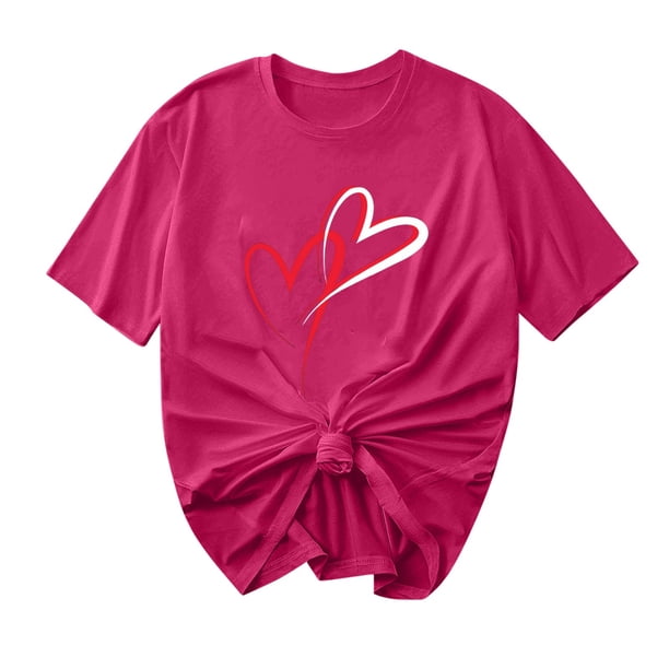 Camisetas de Manga Corta para Mujeres, Camiseta de Cuello Redondo Impresa de Moda, Primavera Y Verano Casual