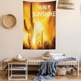 thumbnail image 2 of Tapestry Wall Decor by, Desert Sunset Cactus Plant Love Theme You are My Sunshine, Bedroom Accessories Wall Hanging Tapestry, Orange Brown Yellow, by Ambesonne, 2 of 5
