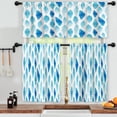 thumbnail image 3 of LALILO Kitchen Curtains and Valances Set of 3 36" Watercolor Window Treatment Tiers for Window Decor, 3 of 5
