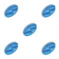thumbnail image 2 of Billuyoard pastillero portátil giratorio 4 celosías tableta dispensador sellado azúcar organizador contenedor monedero exterior interior accesorios azul Azul 5piezas Billuyoard CBP187145, 2 of 5