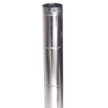GAF Master Flow 5 in. x 5 ft. Beaded Round Metal Duct Pipe (Pack of 10)