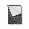 thumbnail image 2 of Floral Soft Flannel Fleece Throw Blanket, Romantic Floral Knotty Pattern of Interlaced Circular Stems as Graphic Image, Cozy Plush for Indoor and Outdoor Use, 50" x 60", Black and White, by Ambesonne, 2 of 6