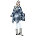 thumbnail image 3 of Elegant Houndstooth Ruana Wrap - Versatile Black  White Poncho - One Size Fits All, 3 of 6