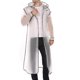thumbnail image 1 of Yuarrent Chubasquero largo para acampar, Poncho con capucha, impermeable a prueba de viento, ropa impermeable para adultos, cubierta de lluvia Paraguas de lluvia Blanco L, 1 of 6