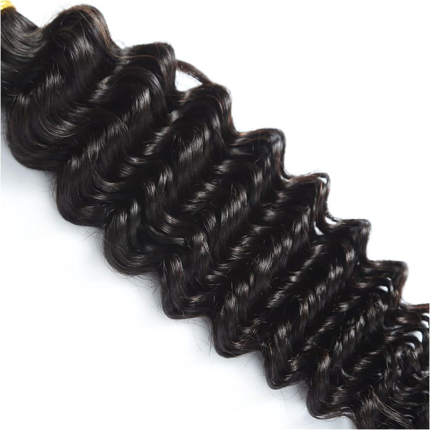 Aorsher Deep Wave Bundles Human Hair 26 Inch Wet and Wavy Bundles 100% Unprocessed Virgin Curly Weave Bundles Human Hair 1 Bundles Black