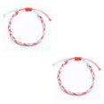 thumbnail image 1 of mmirethe Braided Bracelet Waterproof Waxed Thread Wristband Bracelets Dressing Decor Type 5 2Set, 1 of 6