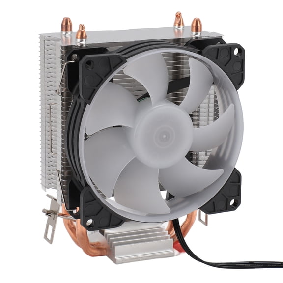 Enfriador De Aire De CPU, 50000h De Vida útil Ventiladores De Refrigeración De CPU De Computadora Iluminación RGB De 90 Mm 2 Tubos De Calor De Cobre Para LGA115X 1366 775 1200