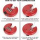 thumbnail image 4 of Candado de combinación resistente para exteriores, color rojo, de 1 pieza, candado de disco impermeable con combinación, candado de seguridad redondo de 4 dígitos para valla de garaje Sailing Electrónica, 4 of 5