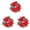 Red, variant on 1 Pc Christmas Candle Holder Wreath, Red Floral Ring with Berries and Green Leaves, 9 x 9 x 2 Inch Artificial Centerpiece for Holiday Table, Mantel and Party Decor