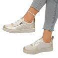 thumbnail image 4 of Willtoo Womens Platform Casual Sneakers Lace Up Side Zipper Low Top Walking Shoes Lightweight Round Toe Fashion Comfort Skate Shoes, 4 of 5