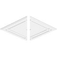 thumbnail image 2 of 36"W x 24"H x 1"ID x 12 3/4"C x 1"P Diamond Architectural Grade PVC Contemporary Ceiling Medallion, Two Piece, 2 of 11