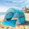 thumbnail image 3 of WolfWise UPF 50+ Easy Pop Up 1-2 Person Beach Tent Sport Umbrella Instant Sun Shelter Tent Sun Shade Canopy, Blue, 3 of 8