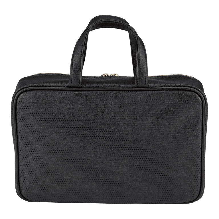 Tartan + Twine Zippered Perforated Deluxe Weekender Bag Black with
