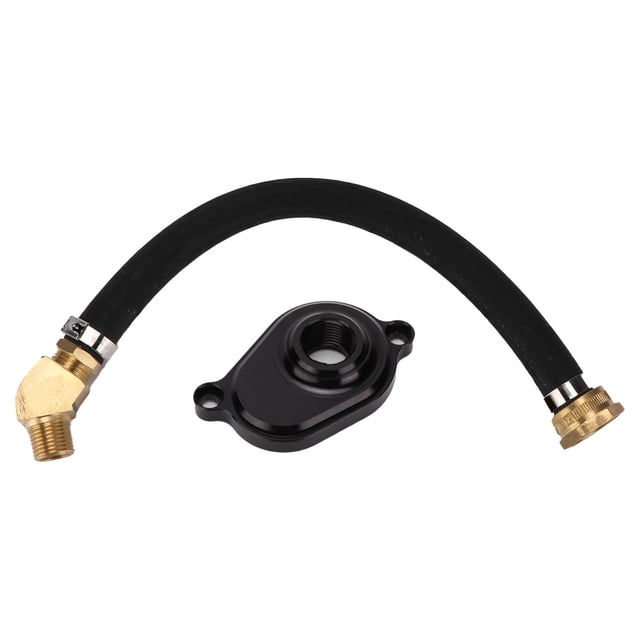 Kit de descarga de enfriador de aceite de coche con adaptador anodizado de aluminio de repuesto para Ford Powerstroke 6.0L 2003-2010