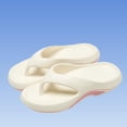 thumbnail image 6 of Mens Womens Unisex EVA Flip Flops Thong Sandals Platform Summer Beach Shoes Non Slip Waterproof Quick Dry Comfortable Arch Support Cushioned White,Size 5.5-6, 6 of 6