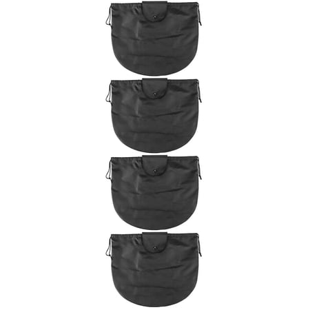 FENGGUIQU Durable Black Bag with Drawstring for Easy Carry 4Pcs