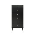 thumbnail image 4 of Prepac Milo Mid Century Modern Tall 6-Drawer Lingerie Chest, Black, 4 of 7