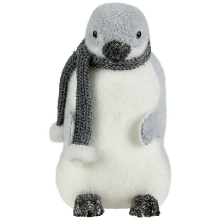 Penguin in Winter Scarf Christmas Figurine - 7.5"