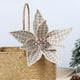 thumbnail image 5 of Flores Artificiales De Plástico Ramo artificial de 3 flores de Nochebuena con purpurina de terciopelo navideño para árbol y decoración del hogar Rkxzt, 5 of 8