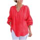 thumbnail image 1 of Algodón Falda Larga Mujeres Nuevo Casual Algodón Y Lino Manga Corta Pullover, V-Cuello Puerta Tubo Multi-Color Top, 1 of 7