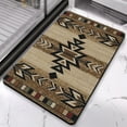 thumbnail image 4 of Upgrade Your Space with Luxury Boho Bathroom Rugs: Non-Slip Aztec Bath Mat, Soft, Absorbent, and Stylish Western Geometric Design - Perfect for Any Decor, 20x32 Inch, 4 of 5