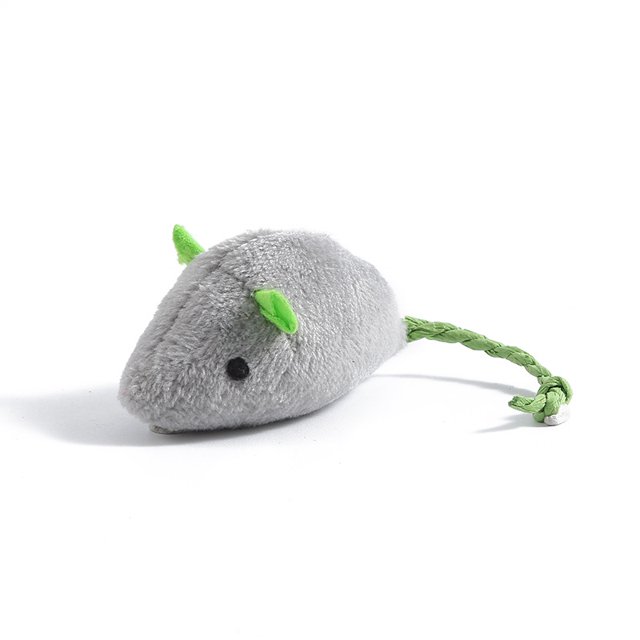 Ratón de peluche con hierba gatera, resistente al rechinamiento de dientes, juguete interactivo para gatos con forma de ratón a base de hierbas
