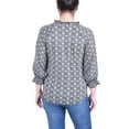 thumbnail image 3 of Petite Chiffon Sleeve Knit Top, 3 of 3