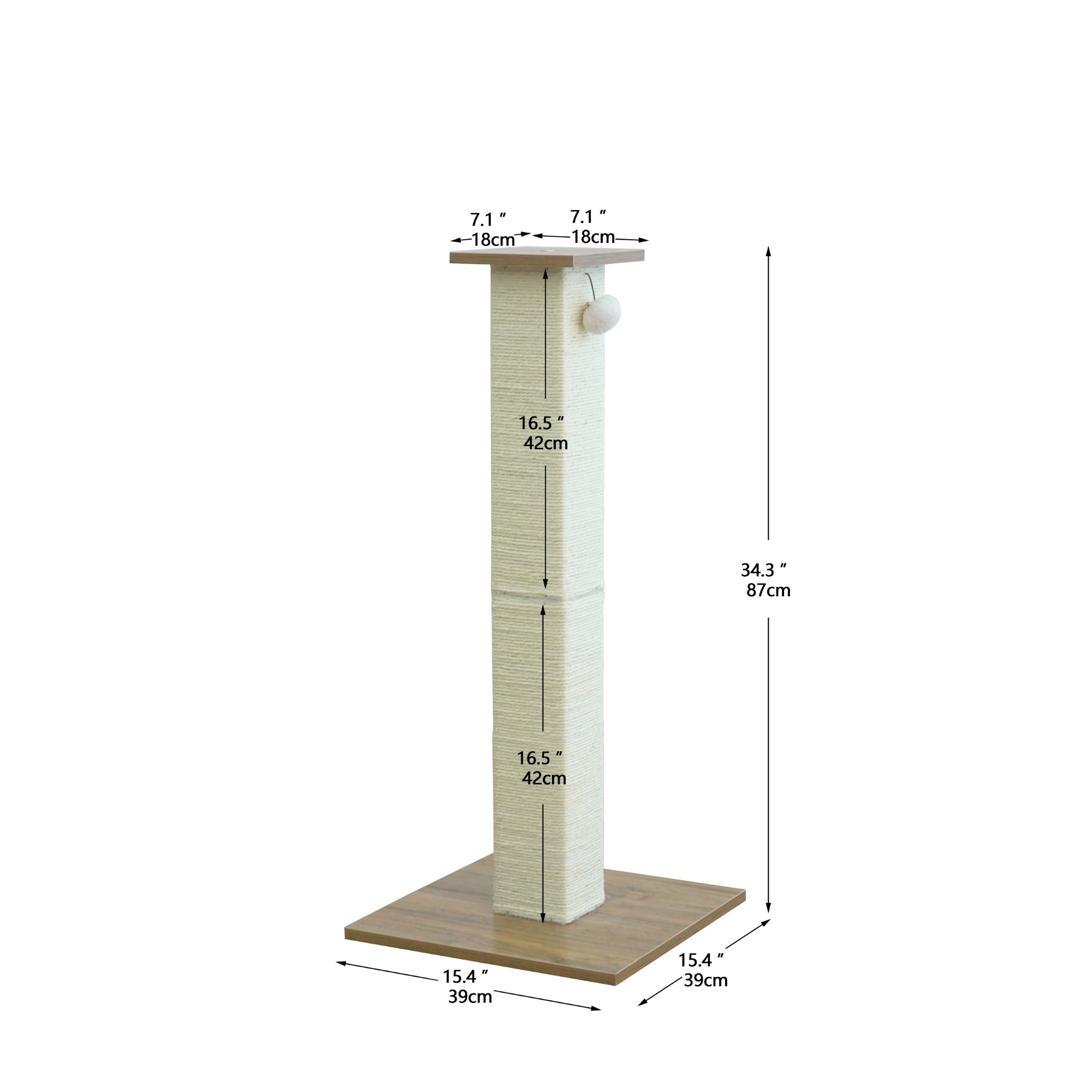Vibrant Life Large Square Scratching Post, Beige