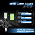thumbnail image 4 of 8000K Ice Blue LED Headlight Bulbs Combo Kit For Volkswagen GTI 2006 2007 2008 2009, 4 of 8
