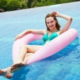 thumbnail image 2 of Blublu Park Inflatable Swim Rings, Swimming Pool Floats Loungers Tube for Adults, Pink, 2 of 7