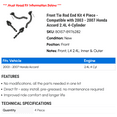 thumbnail image 2 of Front Tie Rod End Kit 4 Piece - Compatible with 2003 - 2007 Honda Accord 2.4L 4-Cylinder 2004 2005 2006, 2 of 2