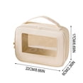 thumbnail image 3 of Qiopertar Windowed Cosmetic Bag, Waterproof Large Capacity Toiletry Pouch, Portable Handheld Makeup Case for Travel Daily Use, 3 of 7