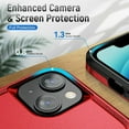 thumbnail image 6 of Entronix Heavy Duty Case Compatible with iPhone 15 Plus, Slim Hard Cover, Red, 6 of 7