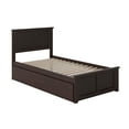 thumbnail image 4 of Madison Twin Platform Bed with Matching Foot Board with Twin Size Urban Trundle Bed in Espresso, 4 of 6