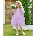 thumbnail image 5 of Arshiner Flower Girl Dress Toddler Contrast Lace Tutu Irregular Tulle Wedding Birthday Party Dresses, 5 of 6