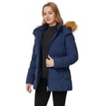 thumbnail image 3 of WenVen Women's Winter Coat Insulated Puffer Jacket Warm Snow Parka with Windproof Hood Navy 2XL, 3 of 13