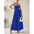 thumbnail image 3 of Vestido largo PRETTYGARDEN 2025 sin tirantes, línea A, para mujer, azul, 3 of 7