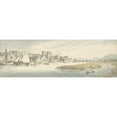 thumbnail image 3 of Thomas Rowlandson 18x9 Black Modern Framed Museum Art Print Titled - View of Town on a River (Carwitham Castle) (1775-1827), 3 of 5