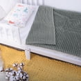 thumbnail image 6 of Flxxie Ultra Soft Warm Cozy Flannel Fluffy Fuzzy Toddler Blanket, Striped Design Baby Plush Blanket for Boys or Girls, 50" x 60", Gray, 6 of 6
