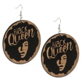 thumbnail image 3 of 2 Pares De Pendientes De De Colgantes Geométricos Pendientes De Gota De Exagerada Joyería De Moda Colgante Pendiente De Acc Fernando Pendientes redondos de madera, 3 of 8