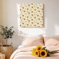 thumbnail image 4 of Farmhouse Sunflower Canvas Wall Art for Living Room, Rustic Yellow Honey Bees Linen Texture Poster Print Painting for Bedroom Office Home Decoration Wall Pictures Prepare To Hang 10"x10", 4 of 9