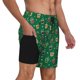 thumbnail image 2 of Balery Milk Tea Bañador para hombre, shorts de playa de secado rápido con entrepierna y forro de compresión-XX-Large, 2 of 6