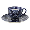 thumbnail image 2 of Blue Frozen Flakes Contemporary Designer Ceramic Dinnerware Bowl Mug Plate Set, 2 of 4