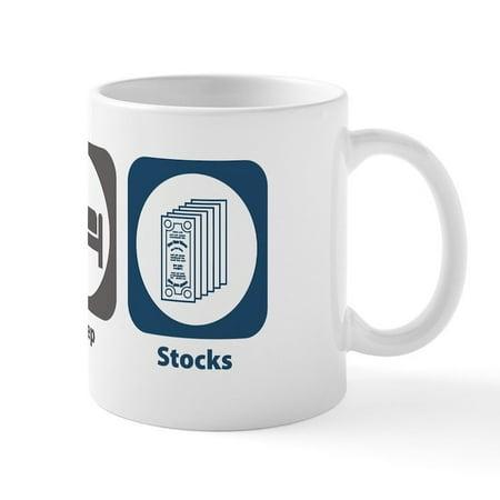 

CafePress - Eat Sleep Stocks Mug - 11 oz Ceramic Mug - Novelty Coffee Tea Cup